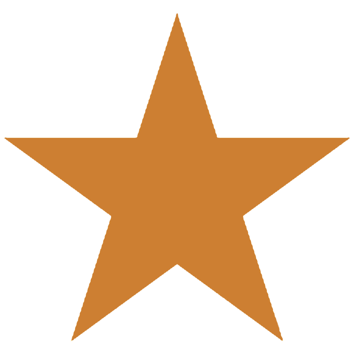 A star is shown in orange on a green background.