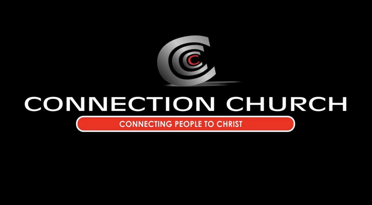 A black and red logo for connection church.